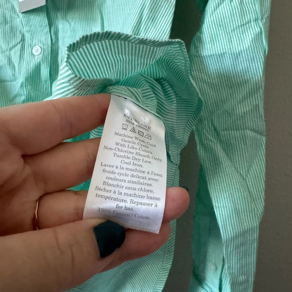 Everlane Silky Cotton Button Down Small - Picture 5 of 6
